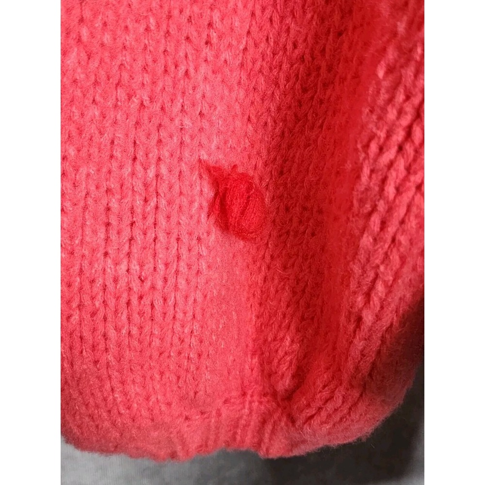 Umgee Striped‎ Relaxed Knit Crew Neck Long Sleeve Sweater Pullover Small Pompoms - Picture 7 of 8